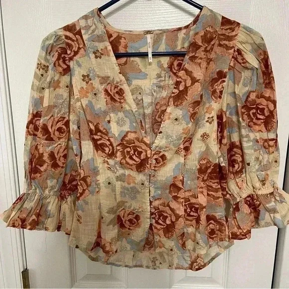 Free People Found You Printed Top ~ Size XS! Absolutely gorgeous top! - Picture 13 of 13